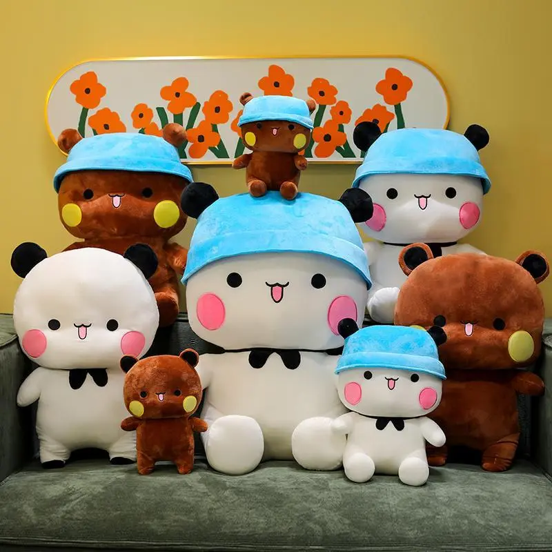 40/60cm Bubu And Dudu Panda Plush Toys Large Size Couple Cushion Doll Cute Stuffed Animals Soft Toy Collectible Plushies Gifts