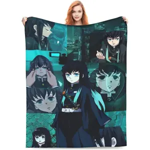 Muichiro Tokito Throw Blanket Couch Bed Sofa Soft Lightweight Warm Cozy Flannel Fleece Bed Blanket for Kids Adults Christmas gift DreamyDwell Textiles