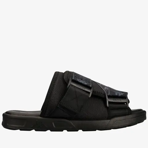 Authentic 222 Banda Mitel 1 Unisex Casual Sandals - Banda Design with Omini Logo, Black Grey Dk, Open Toe, Strap, Shoe