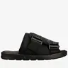 Authentic 222 Banda Mitel 1 Unisex Casual Sandals - Banda Design with Omini Logo, Black Grey Dk, Open Toe, Strap, Shoe