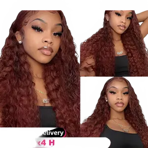 Reddish Brown Deep Wave 13x6 HD Lace Frontal Wig