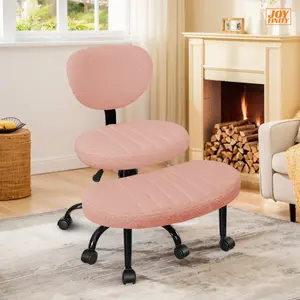 Joyfinity Ergonomic Kneeling Desk Chairs, Adjustable Height, Back Support with Wheels 360°Rotating Versatile for Meditation, ADHD Desk,Yoga Home & Office Use Merry Christmas gifts