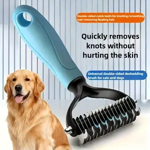 Universal Pet Dog Hair Comb, Dual-Sided Stainless Steel Design, Ideal for Hair Care and Shedding Removal, Essential Daily Grooming Tool