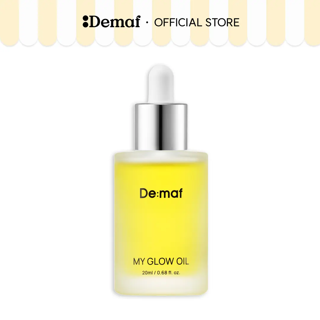 [De:maf Official] My Glow Oil 0.68 fl. oz. (20ml) | 100% Natural Glow-Boosting | Hydrating Jojoba Oil | Refined Pores for Oily Skin
