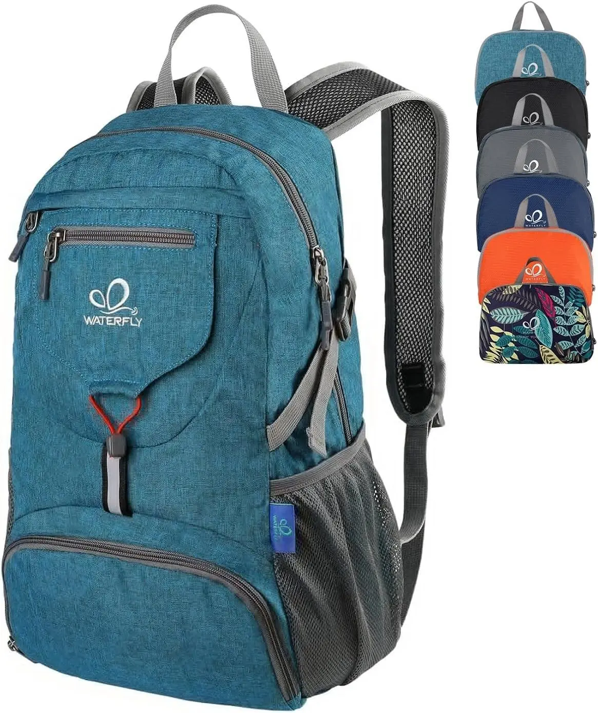 WATERFLY Small Lightweight Packable Backpack: 20l Hiking Daypack Man Woman | 20L,Recycled nylon material,Multi-compartment storage,Water-resistant,Everyday carry,Ultra Light Foldable Travel Day Pack Gift