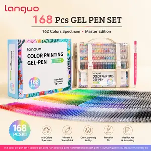 162 Color Painting Gel Pen Set Large Capacity Ink 0.6mm needle tip Creative Writing & Drawing Tools Smooth Writing Experience Perfect for Journaling & Art Lovers