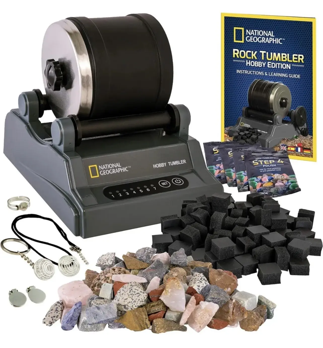NATIONAL GEOGRAPHIC Rock Tumbler Kit – Hobby Edition