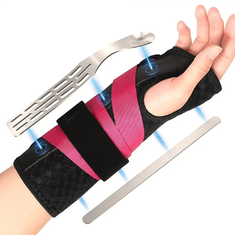 1Pcs Carpal Tunnel Wrist Brace Night Support & Stability, Breathable Ergonomic Wrist Brace, Metal Wrist Splint Compression Fit Left or Right Hand, Rigid Hand Brace for Women Men Sleeping, Work, Typing, Healthcare