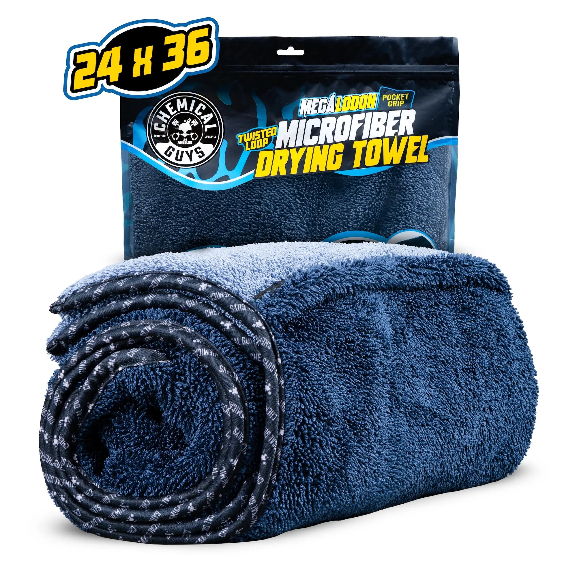 Megalodon Pocket Grip Twisted Loop Microfiber Drying Towel Megalodon Pocket Grip Twisted Loop Microfiber Drying Towel