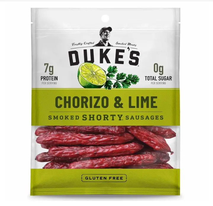 Duke's Pork Chorizo & Lime Smoked Shorty Sausages, 5 oz.