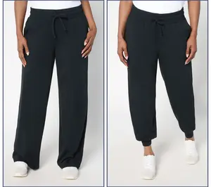 AnyBody Regular Cozy Knit 2-Pack Jogger and Full Length Pants