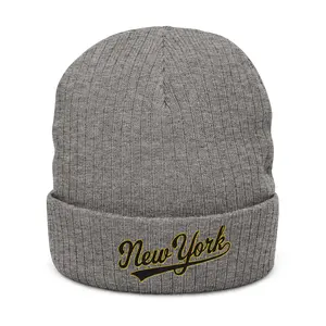 Ribbed Knit Beanie (Embroidery)