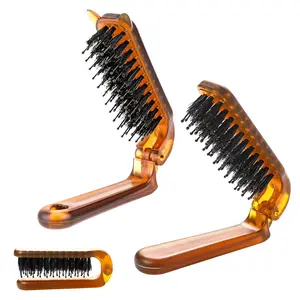 Foldable Hair Brush, Portable Travel Hair Brush, Hair Styling Brush for Women & Men, Hair Salon Tools & Accessories