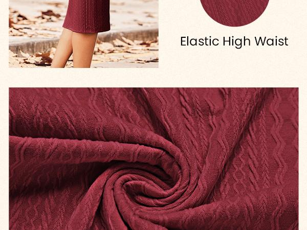 ZEAGOO Womens Knit Midi Skirts Casual Pencil Skirt High Waisted Long Skirts with Slit Elegant Work Office Skirts ZEAGOO Womens Knit Midi Skirts Casual Pencil Skirt High Waisted Long Skirts with Slit Elegant Work Office Skirts