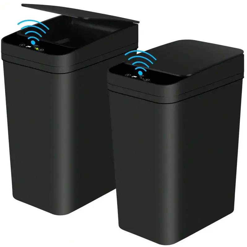 Pukomc Small Smart Waterproof Motion Sensor Touchless Bin - ABS & PP Automatic Lid Narrow Space Saver, for Bathrooms & Home Office, Minimalist Everyday Use (Labor Day Sale), Smart Bin durable