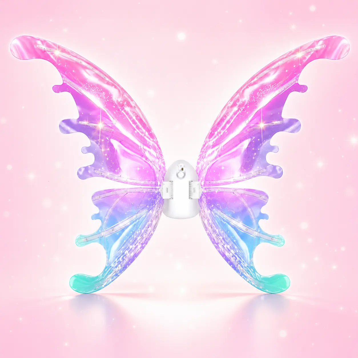 Lighted LED Fairy Wings for Girls - Moving Butterfly Wings with Lights & Music, Princess Costume Accessory, Dress Up Toy for Kids Ages 4-12, Halloween Birthday Gift