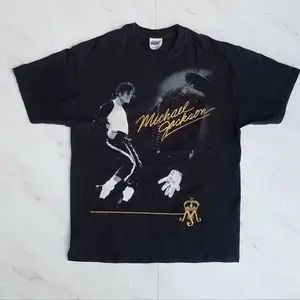 Hanes Men's Michael Jackson King of Pop T-Shirt Vintage Gift For Fan