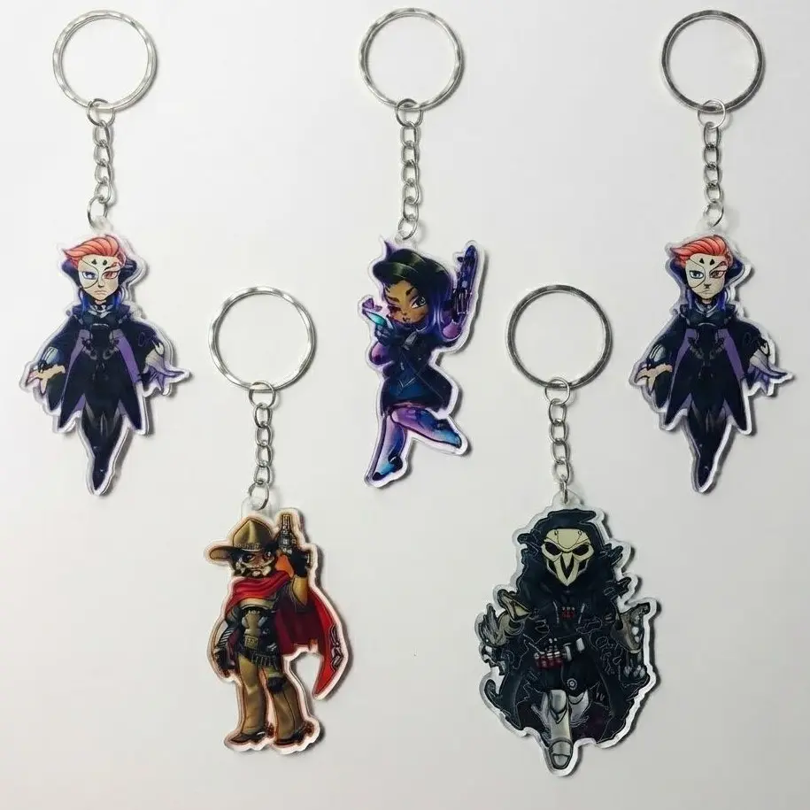 Overwatch Talon - Blackwatch Member Keychain Charms Reaper Moira Sombra McCree Widowmaker - Kawaii, Cute Keyring Accessory, Fun Charm For Backpack Or Purse | High Quality and Customer Favorite Items