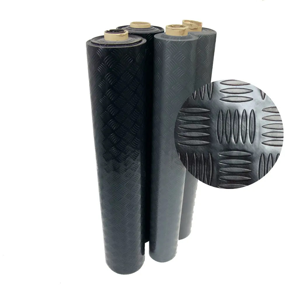 Rubber-Cal "Diamond-Grip" PVC Flooring - 2mm Thick
