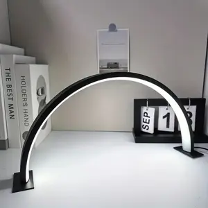 Half Moon Nail Lamp USB Powered Three Color LED Light, Perfect for Eyelash Tattoo Crafts Reading Spa Beauty Experience Enhancement