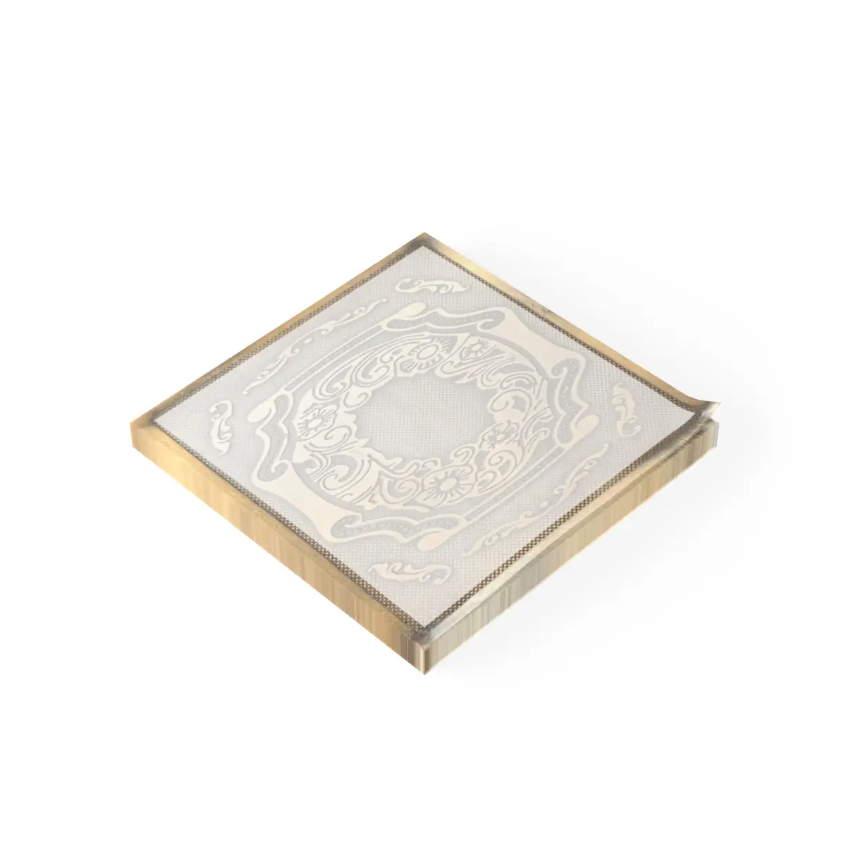 Bronze Floral Post-it® Note Pad, 3x3 or 4x4