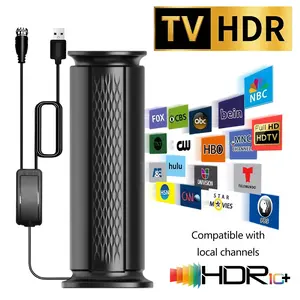 Indoor TV Antenna with Amplified Signal Booster， Long Range Digital HDTV Antenna for Smart TV & Old TV, Easy Installation, Free Local Channels