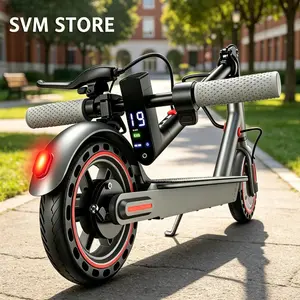 Ultra-Portable Adult Scooter – 8.5" Solid Rubber Tires, 350W Motor, Up to 19MPH, Extended Range Commuting, Double Brakes, Smart App for Ride Management