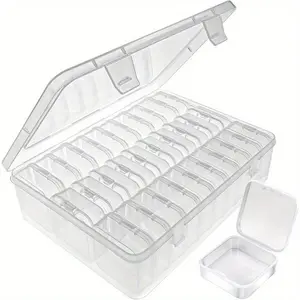 31-Piece Nail Art Tool Set, Transparent Storage Box, Multi-Functional Jewelry Organizer, Dustproof, Moisture-Proof, Oxidation-Resistant