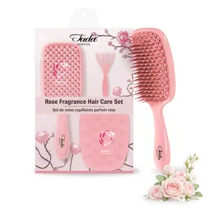 [Brush Cleaner Included] TADA Essential Scented Hairbrush & Scalp Brush Set | Detangling Scalp Brush with Rose, Vanilla, Lavender or Mint Scent | Travel Size Hair Mist & Hair Care Gift for Girls Teens Women