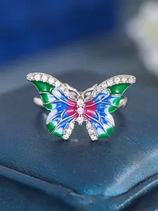 1 PC Romantic Cubic Zirconia Rings Statement Ring For Women For Wedding Engagement Party Jewelry Valentine's Day Gift