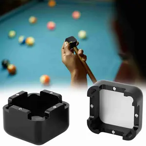 Aluminum Portable Mini Magnetic Cue Tip Chalk Holder Billiard Pool Chalks Carrier (Black)