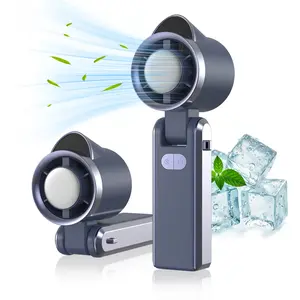D28 Portable Handheld Fan, Semiconductor Cooling Fan, High-Speed Foldable Mini USB Fan, Rechargeable Jet Fan, Wireless, Multi-Functional