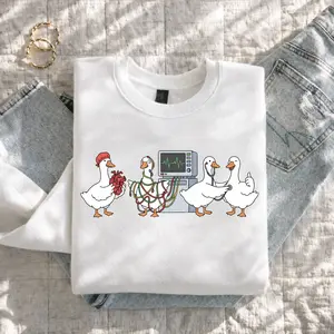 [Ship from US] Printed Goose Cardiology T-Shirts, Doctor Shirt, Medical T Shirt, Cardiologist
