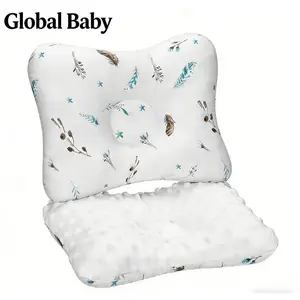 Global Bab 2-6 Year Old Toddler Pillow with Soft Dot Fabric,Machine Washable,100% Cotton Kids Pillows for Sleeping,Breathable and Skin-Friendly,Kids Sleeping Pillow Baby Head Shaping