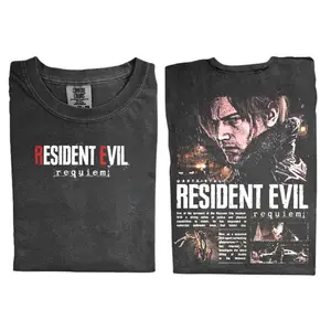 The Vintage Resident Evil Requiem Comfort Color Shirt, Resident Evil 9 Umbrella Corp Horror Game Shirt, Vintage Y2K Streetwear Shirt, Horror Video Game Shirt, Gift for Men, Gift for Women, Crew Neck T-shirt, Trending T-shirt