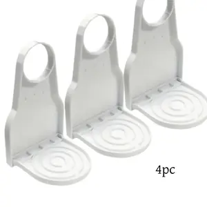 4pc laundry detergent cup holders, laundry detergent drip catcher, suitable for liquid laundry detergent, say goodbye to mess and spills, keep your washing machine, dryer, and laundry room floors clean and tidy, fits most bottle sizes. Cups not included.