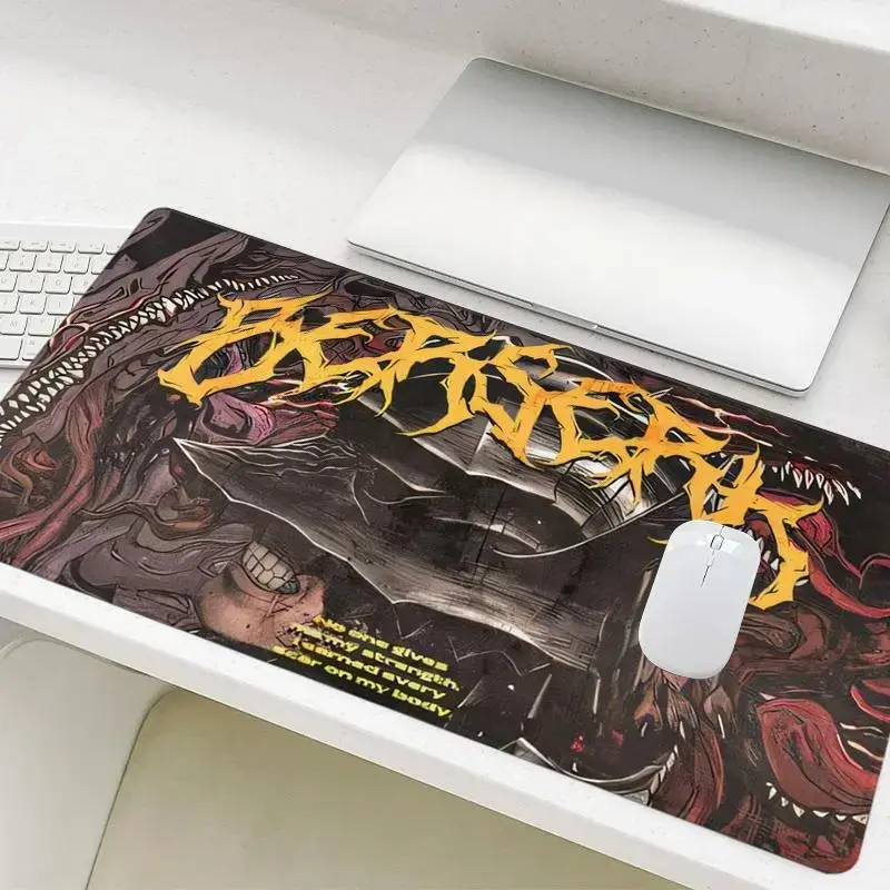 Berserk Pattern Mouse Pad, 1 Count Large Gaming Mouse Pad, Non-slip Rubber Base Mousepad, Desk Keyboard Pad, Corporate Work Desk Accessories, Fun Desk Supplies for Home Office Dormitory, Aesthetic Desk Accessories, Gaming Desk Mat, Mouse Pad for Laptop