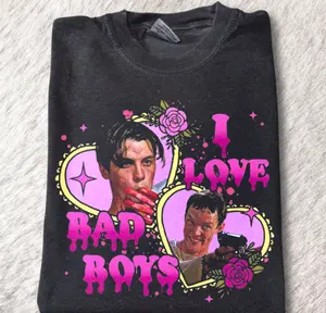 I love Bad Boys Scream Shirt, Billy Loomis, Stu Macher, Favorite Scary Movie Shirts, Love Bad Boys Clipart, Halloween Retro 90s T-Shirts
