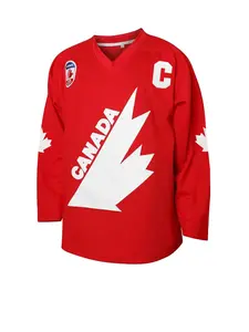 Men's Ice Hockey Jersey 99 red Embroidered Casual Training T-Shirt, Sporty V-Neck Long Sleeve, Loose-Fitting H-Type, All Seasons, Athletic Apparel