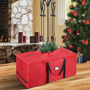 7.5/9 Ft Christmas Tree Storage Box with Zippered Lid, Heavy-Duty 900D Fabric, Collapsible Storage Container for Easy Organization and Off-Season Protection