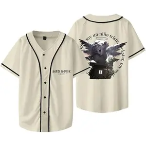 Junior H Merch Shirt Tour Jersey Sad Boyz Life Baseball Jersey Unisex Fashion Casual Short Sleeve Tee
