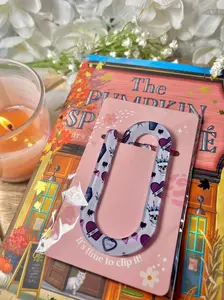 Dark Romance Symbols Jumbo Acrylic Paperclip Sublimated Bookmark – Bookish Page Holder Vibrant Durable