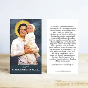 St. Gianna Beretta Molla Prayer Cards | Wallet Size | 50, 100, 250, 500, 1000