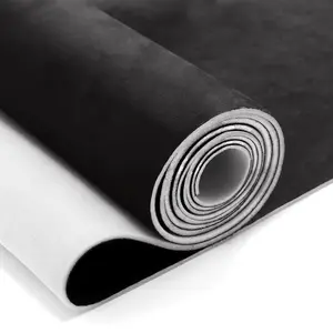 Suede Auto Headliner Fabric 120" L × 60" W with Foam Backing Black Interior Replacement Material for Car Truck SUV RV Roof Tube Packaging Home Repair DIY Headliner Material