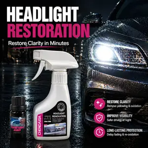 Chendaxia Headlight Restoration Kit - Restore Clarity in 3 Minutes - Crystal Clear Visibility & Long-Lasting UV Protection - No Tools Required - Perfect for Cars SUVs Trucks Motorcycles