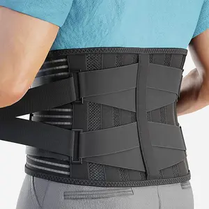 Back Braces for Lower Back Pain Relief with 6 Stays, Breathable Back Support Belt for Men/Women for work , Anti-skid lumbar support belt with 16-hole Mesh for sciatica