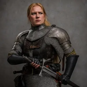 Handmade Female Knight Steel Armor – Women's Medieval Cosplay Costume Suit