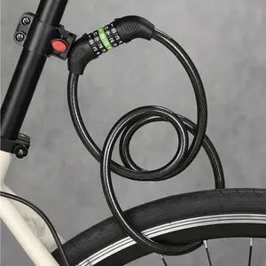 Ultra-Secure Bike Cable Lock, 5 Digit Resettable Combination Lock, Heavy Duty Steel Cable with Waterproof Coating Anti Theft Security Lock for Road Bike E-Bike Scooter Motorcycles Fence Gate Toolbox Ebikes