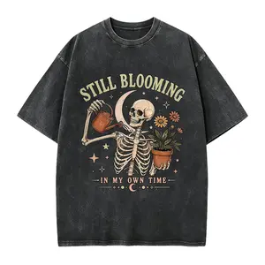 Still Blooming Skeleton Shirt, Funny Gardening T Shirt, Flower Skull Skeleton Tee, Plant Lady Gift, Gothic Skull Shirt