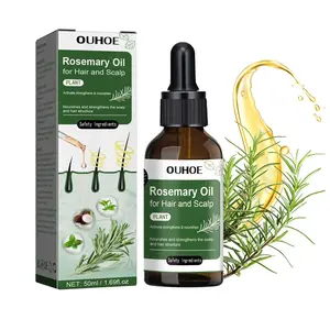 50ML Rosemary Strengthening Hair Oil, Rich in Camellia Seed Oil and Mint Oil, Deep Nourishment for Scalp and Roots,  smooths frizz and split ends, Suitable for Daily Hair Care.